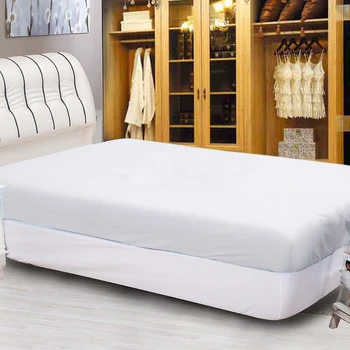

NEW Arrival 100%Polyester Bed Mattress Cover Mattress topper Protector Pad Fitted Sheet Bed Linens with Elastic single twin bed