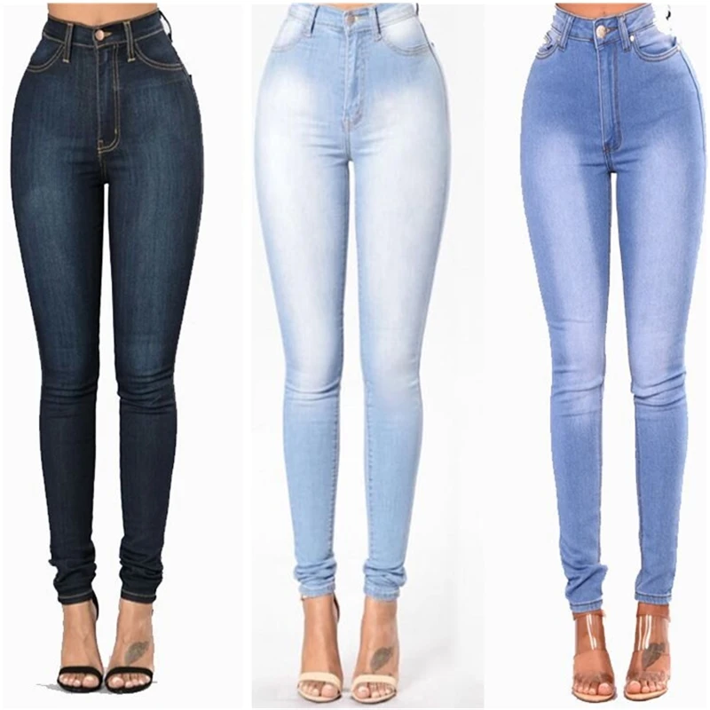 2018 Summer Spring Women Solid Pencil Denim Jeans Pants