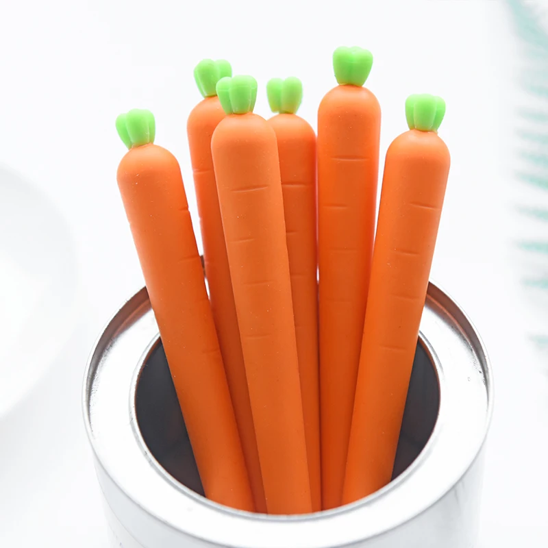24 шт./лот дизайн одежды морковь 0,5 мм черные чернила гелевая ручка студентов подпись ручка офис школьные канцелярские принадлежности