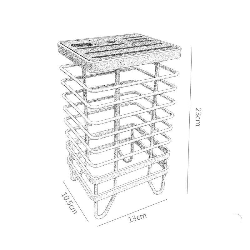 Металлический Железный нож подставка резак сиденье Кухонный Контейнер для ножей стеллаж для хранения