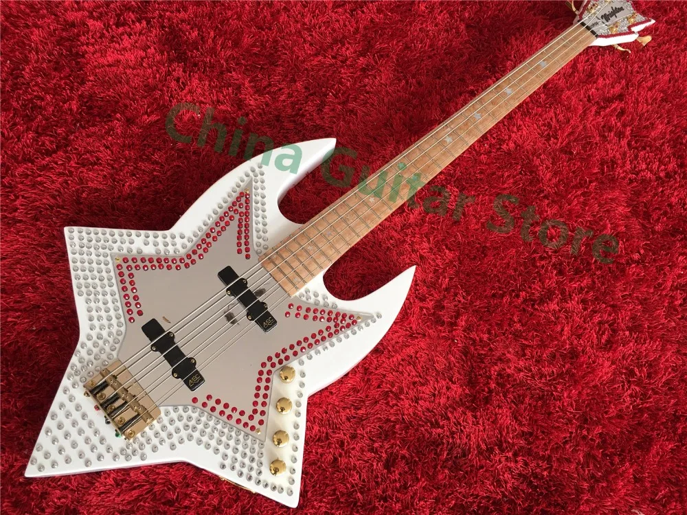 

Custom shop;Top quality 4 strings bass guitar with perfect finish; bootsy collins space bass Free shipping