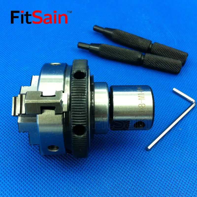  FitSain-SELF-CENTERING maiually operated chuck M14x1 for motor shaft 6/8/10/12/14/16mm CNC mini lat