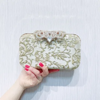 

Black White Flower Evening Bag Women Flap Bag PU Leather Clutches Bags Small Party Minaudiere Handbags Purse Wedding Bags Female