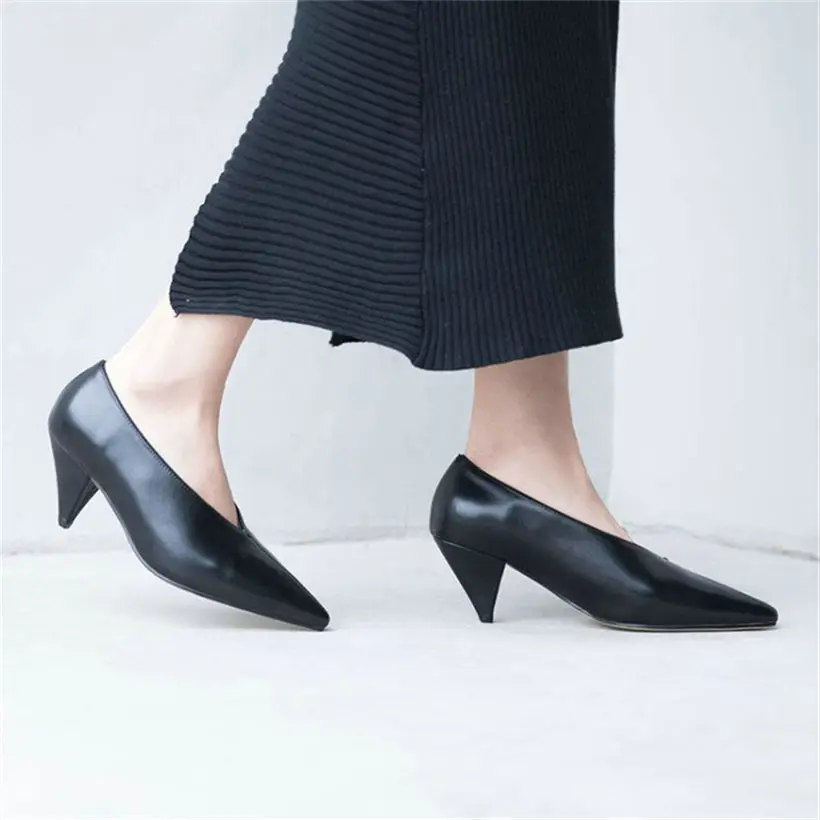 Bombas Banquete black2 Noche Beige1 Alto Zapatos Boda Vaca On black1 Estrecha Mujeres Oficina Mary brown1 Janes Nuevas Slip Casual beige2 Nayiduyun Tacón brown2 Del De Punta qOf4wZR