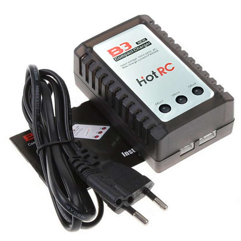 

Original HOT RC B3 10W Compact Charger EU/US Plug 4S 16.8V 2A 18650 Lithium Battery 14.4V 4 Series Wall Charger 110V-245V AC