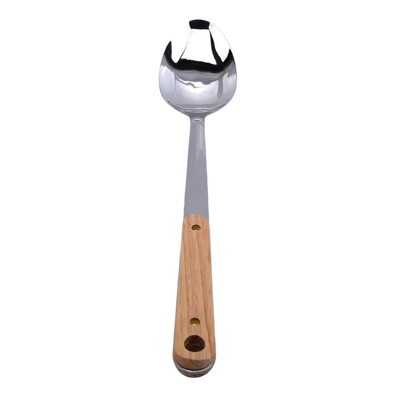 7 типов шлицевая лопатка из нержавеющей стали, жаростойкий антипригарный инструмент для жарки рыбы, кухонный инструмент высокого качества - Цвет: Rice spoon Long
