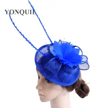 Женская шляпка sposa pillbox Необычные головные уборы с перьями цветок fedora chapeu женские повязки на голову Дерби гоночная шапка SYF19