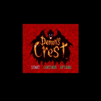 

Demon's Crest NTSC Version 16 Bit 46 Pin Big Gray Game Card For USA Game Players