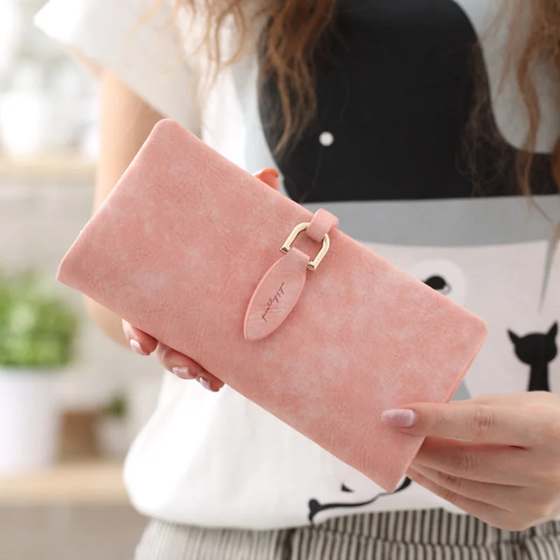 

NEW Women leather Leaf Long Wallet Female Coin Purse Change Clasp Purse Money Bag Card Holders Womens Wallets And Purses