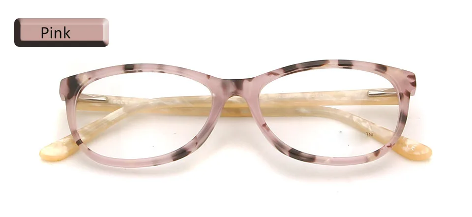 Luxury Acetate Ladies Cat Eye Glasses Frame Women Optical Pink Cateye Glasses For Female Eyeglasses Myopia Sexy Oculos De Grau - Цвет оправы: glasses frame pink