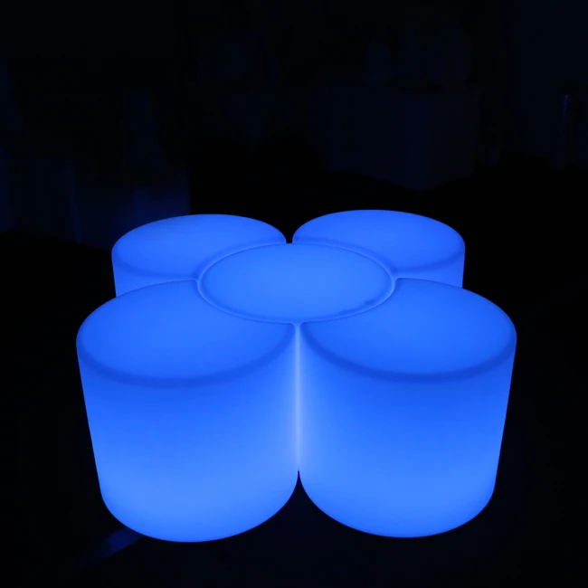 50cm Led Luminous Light Bar Stool Color Changeable Plastic PE Chair SK-LF35J from Skybess Factory Direct free shipping 1pc