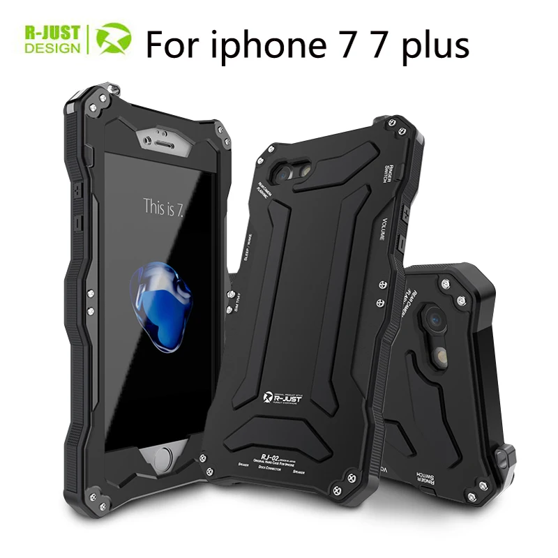bilder für R-JUST Leben wasserdicht stoßfest Metall Abdeckung Fall Für IPhone 7 7 Plus abdeckung schutz shell gehärtetem glas bilder für R-JUST Leben wasserdicht stoßfest Metall Abdeckung Fall Für IPhone 7 7 Plus abdeckung schutz shell gehärtetem glas