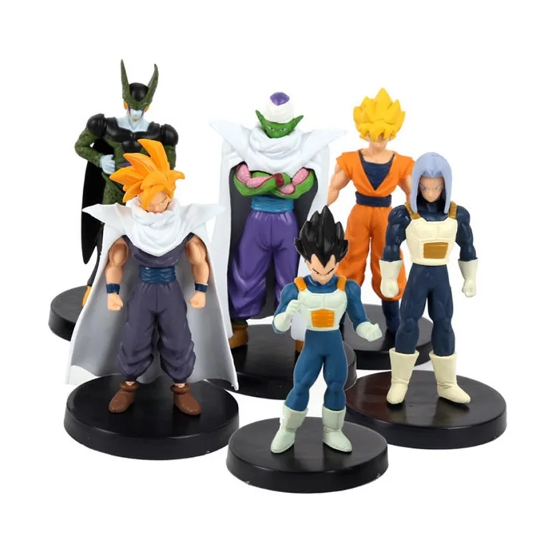 Cheapest 1 Set -6pc Dragon Ball Character Pvc Activity Action Figure Model Toy Diy Display Cartoon Birthday Gift | Игрушки и хобби