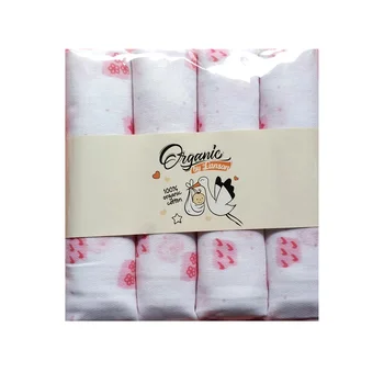 

4 Pieces Muslin Nappy 80*80 CM Newborn Reusable Diapers Baby Cotton Blanket Repeated Use Gauze Cloth Soft Nappies Bath Towl