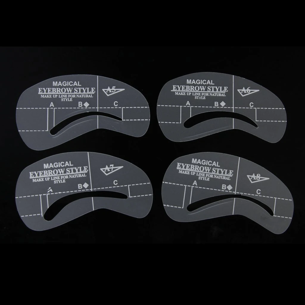 24 шт., 6 комплектов, трафарет для бровей, дизайн для ухода за бровями, шаблон для макияжа, инструмент для красоты