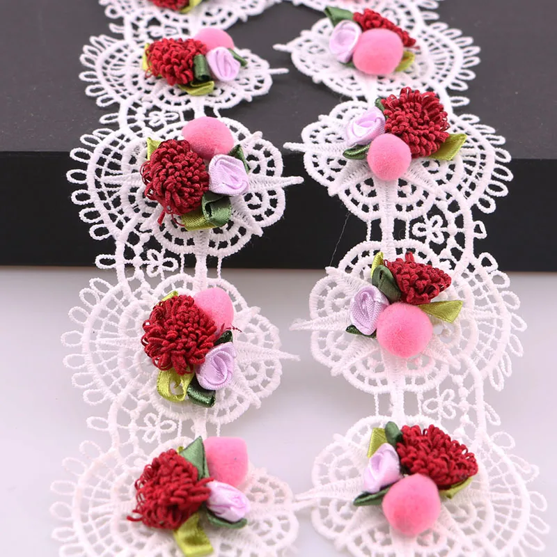 

1 yard high quality polyester water-soluble lace sewing household clothing accessories DIY material wedding dress decoration