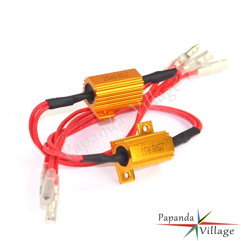 

Papanda Motorbike LED Turn Signal Light 25 W 6.8 Ohms Load Resistor Power Resistance Indicator Flashing Controller