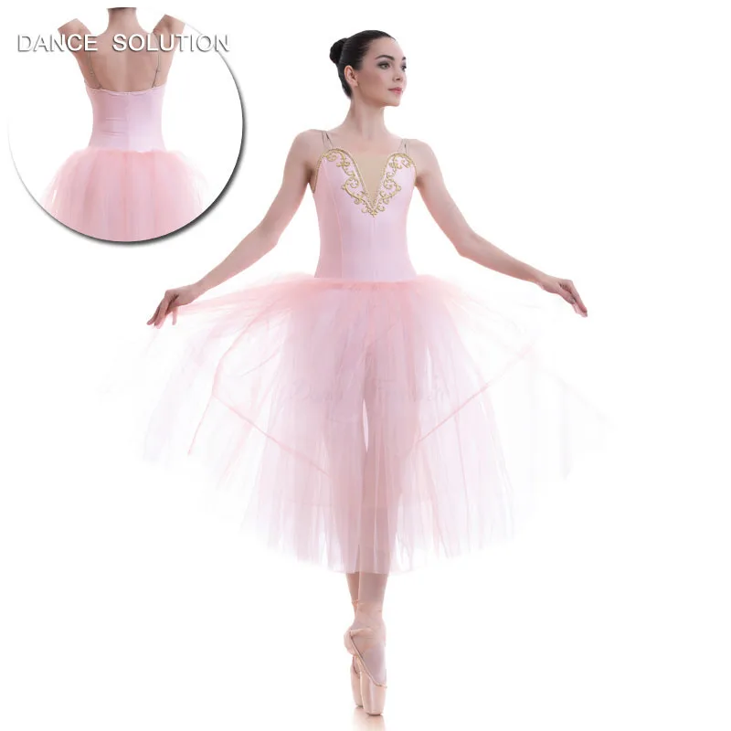 New Collection of Child and Adult Pale Pink Romantic Style Ballet Dance Tutu Long Dress Performance Costumes 18703 | Тематическая