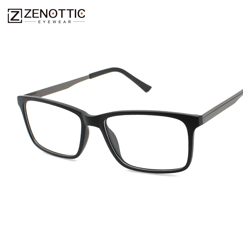 

ZENOTTIC Fashion 2018 Male Glasses Frame Optical Skinny Big Men Square Luxury Spectacle Frames Clear Lens Eyewear Accessories
