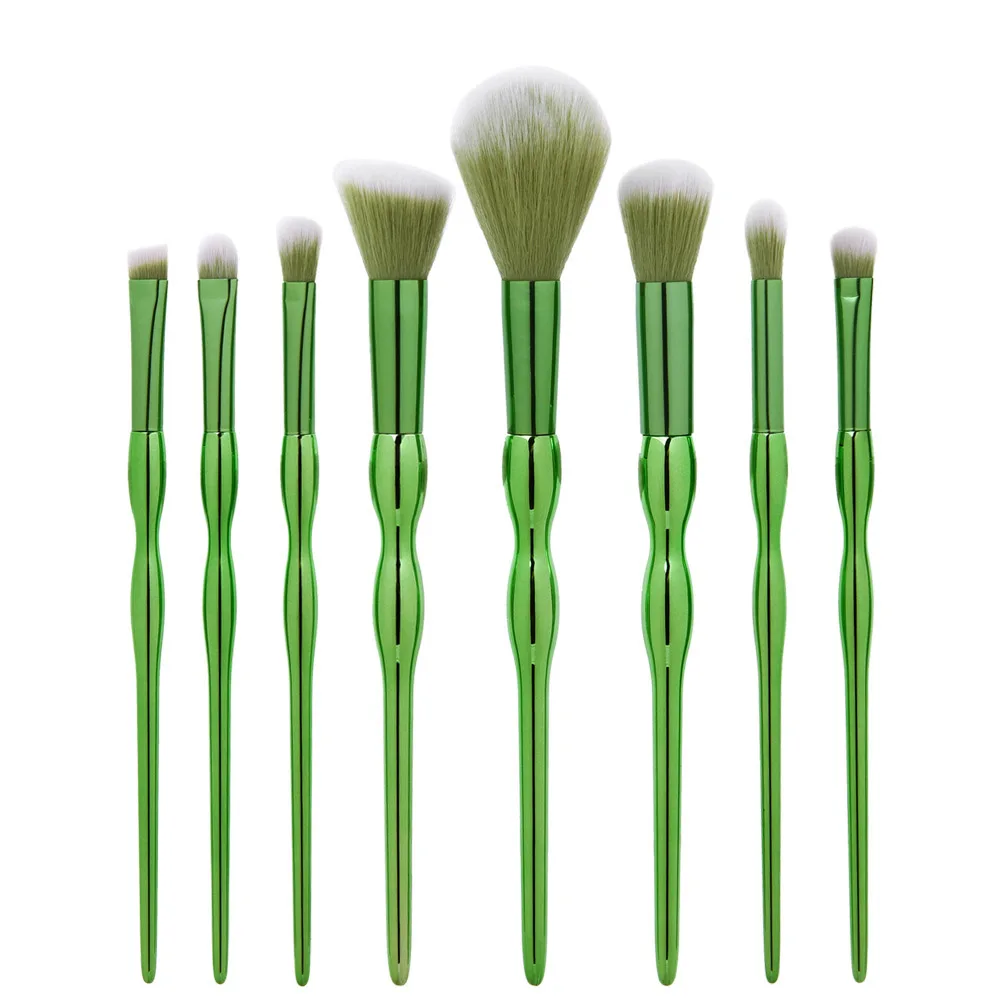 Ronwei bamboo green Makeup brush Set Powder Foundation Cosmetic Beauty