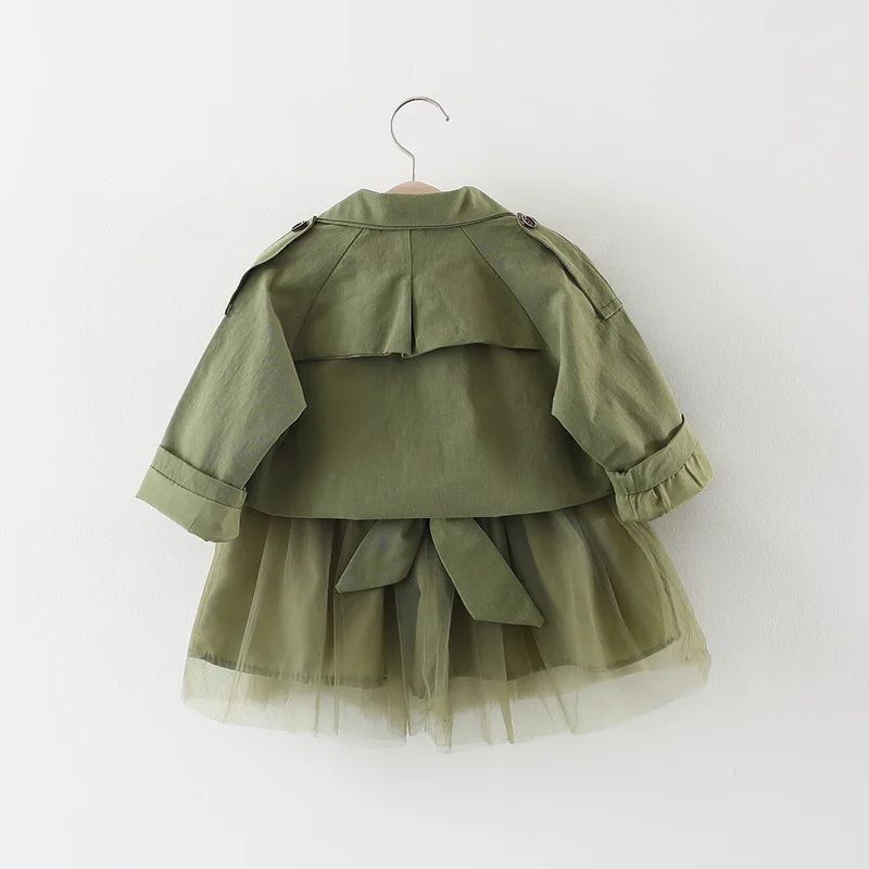 Одежда для маленьких девочек; осенняя куртка+ платье; комплект из 2 предметов