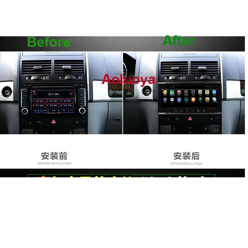 Sale Aoluoya IPS RAM 2GB+32GB Android 7.1 2 DIN CAR DVD GPS Navigation For VW Volkswagen Touareg 2003-2010 VW T5 Multivan 2009 2010 4