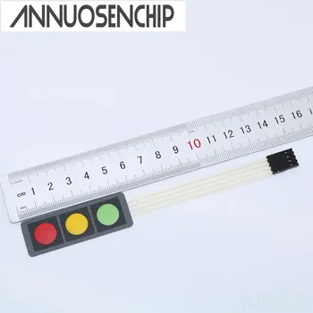 

1x3 Matrix Array Membrane Switch Keypad 3 Keys RGB Red Green Yellow Keyboard 1*3 Keys Display Switch Control Panel For DIY