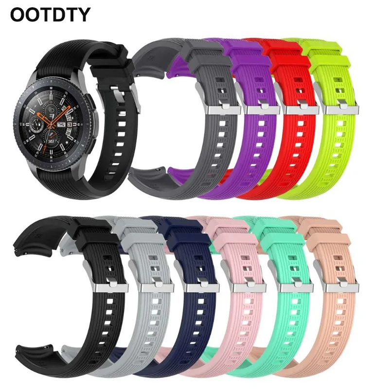 

22mm Silicone Watch Band Wrist Strap for Samsung Galaxy Watch 46mm Gear S3 Frontier/Classic Gear 2 R380