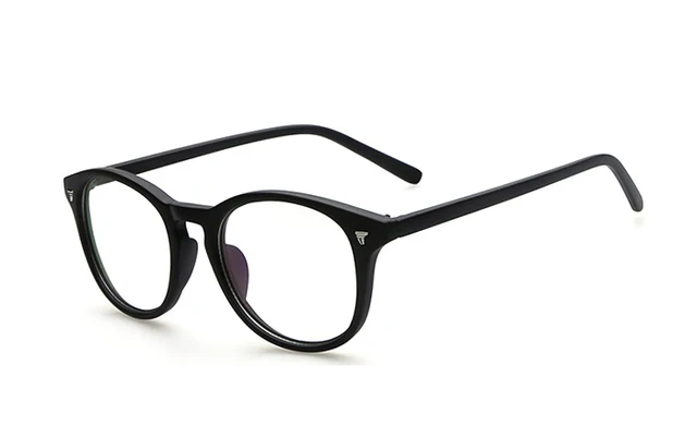 Spectacle Classic Women Round Eyeglasses Frame Brand Designer Fashion Men Nail Decoration Optical Glasses Reading Glasses Matte Balck