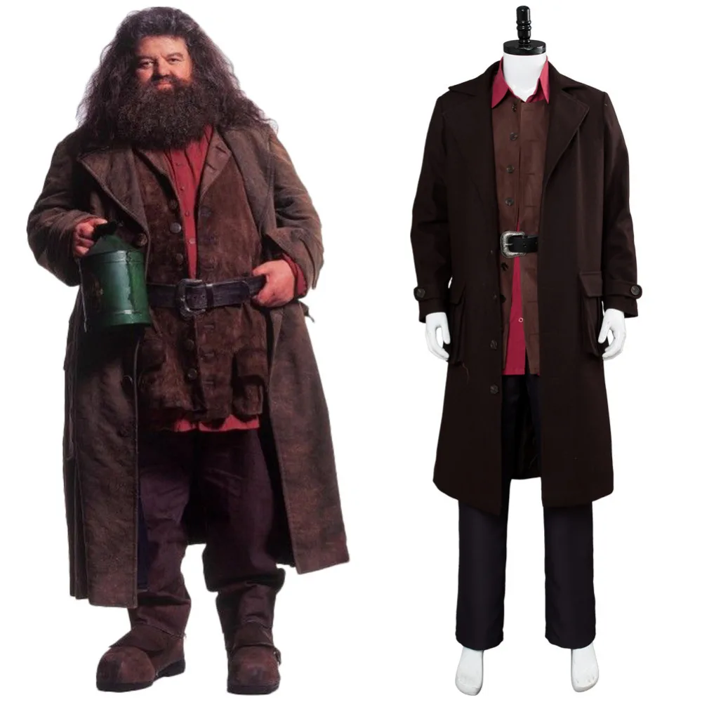 Костюм для косплея Rubeus Hagrid мужской гигантский наряд профессора Хагрида полный