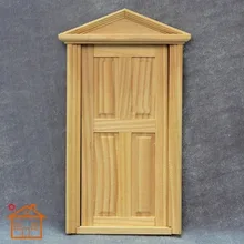 1:12 Современные мини куклы украшения дома миниатюрные 4 квадратные деревянные двери