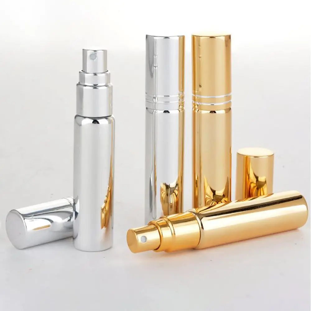 

10ml Aluminum Perfume Spray Bottle Refillable Bottles Empty Travel Perfume Holder Makeup Lotion Container Cosmestic Accessories