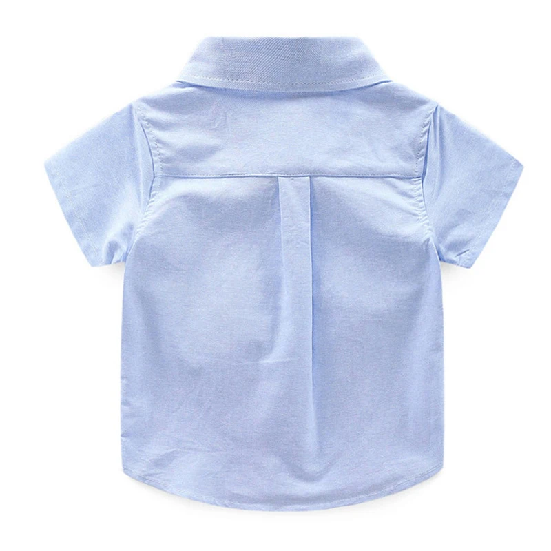 BEKE MATA/Одежда для маленьких мальчиков летняя Новинка года, Повседневная рубашка с короткими рукавами и рисунком для маленьких мальчиков однотонная хлопковая Детская рубашка От 2 до 6 лет