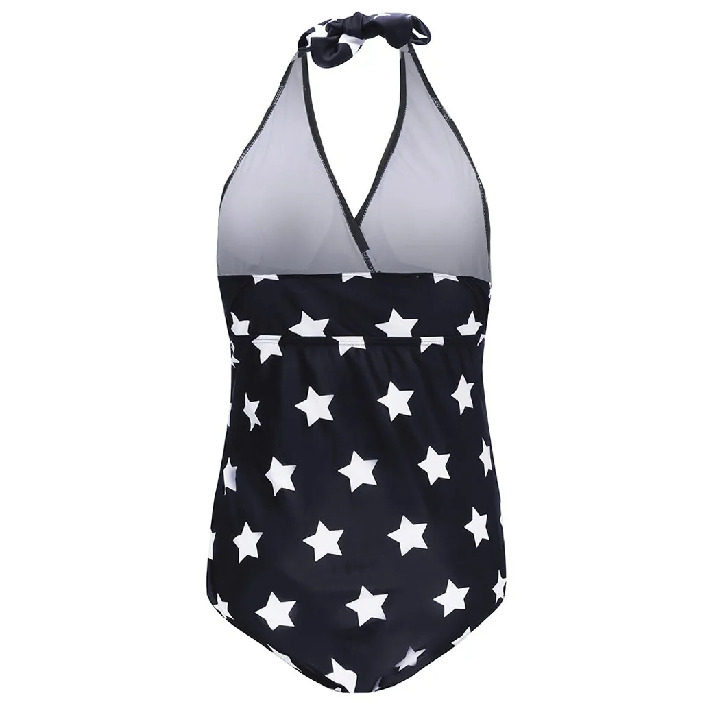 

Fashion Women One-Piece Start Print Bikini Pregnant Woman Swimwear Beachwear Sexy Summer Suit for Pregnant Women Tankini L502