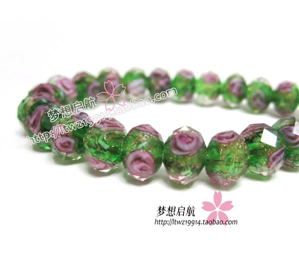 10 шт./лот) 8*6 мм граненые стеклянные бусины Rondelle Lampwork для изготовления ювелирных изделий