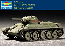 Труба 07206 1: 72 Второй мировой войны советский T-34/76 Средний Танк 1942 сборки модели