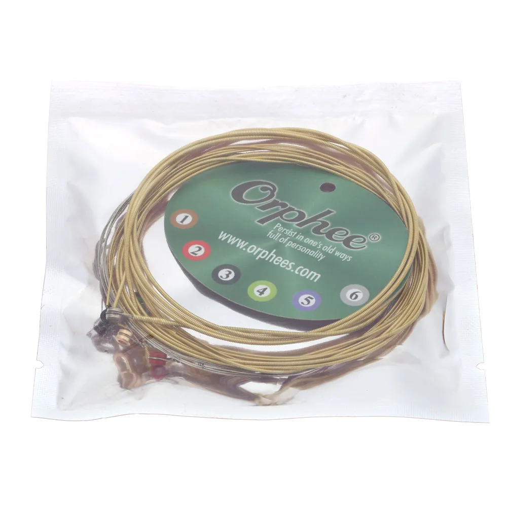Струны Orphee TX630 для акустической гитары (.011 .052) 75/25 Фосфорная бронза детали и
