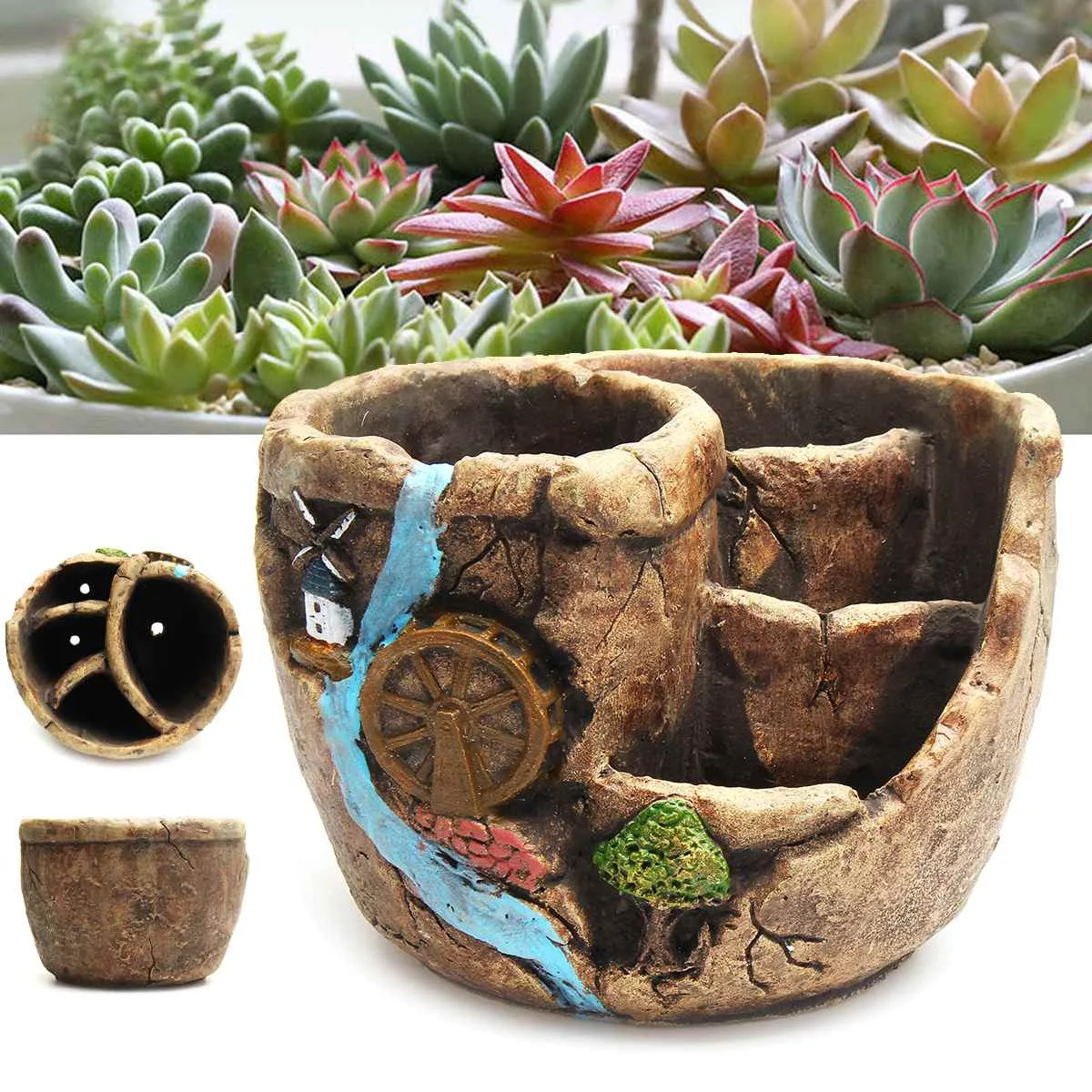 

Succulent Plant Flowerpot Mini Garden Home Flower Pot Ceramic Crafts Decoration Planter Succulent Plants Pot Home Decor DIY