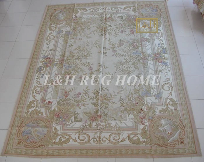 9'x12' французские Aubusson плетеные коврики ручной работы aubusson ковры