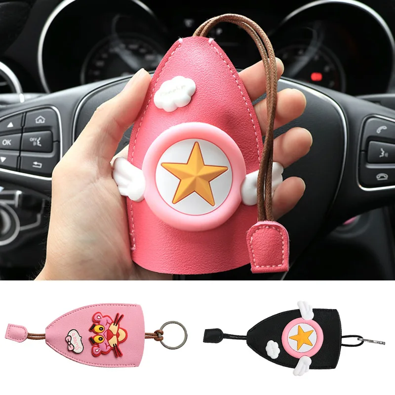 

Car Styling Key Chain Holder Cover Automotive Keys Protection Pocket Remote Smart Key Pocket Organizer Universal Car Accessories