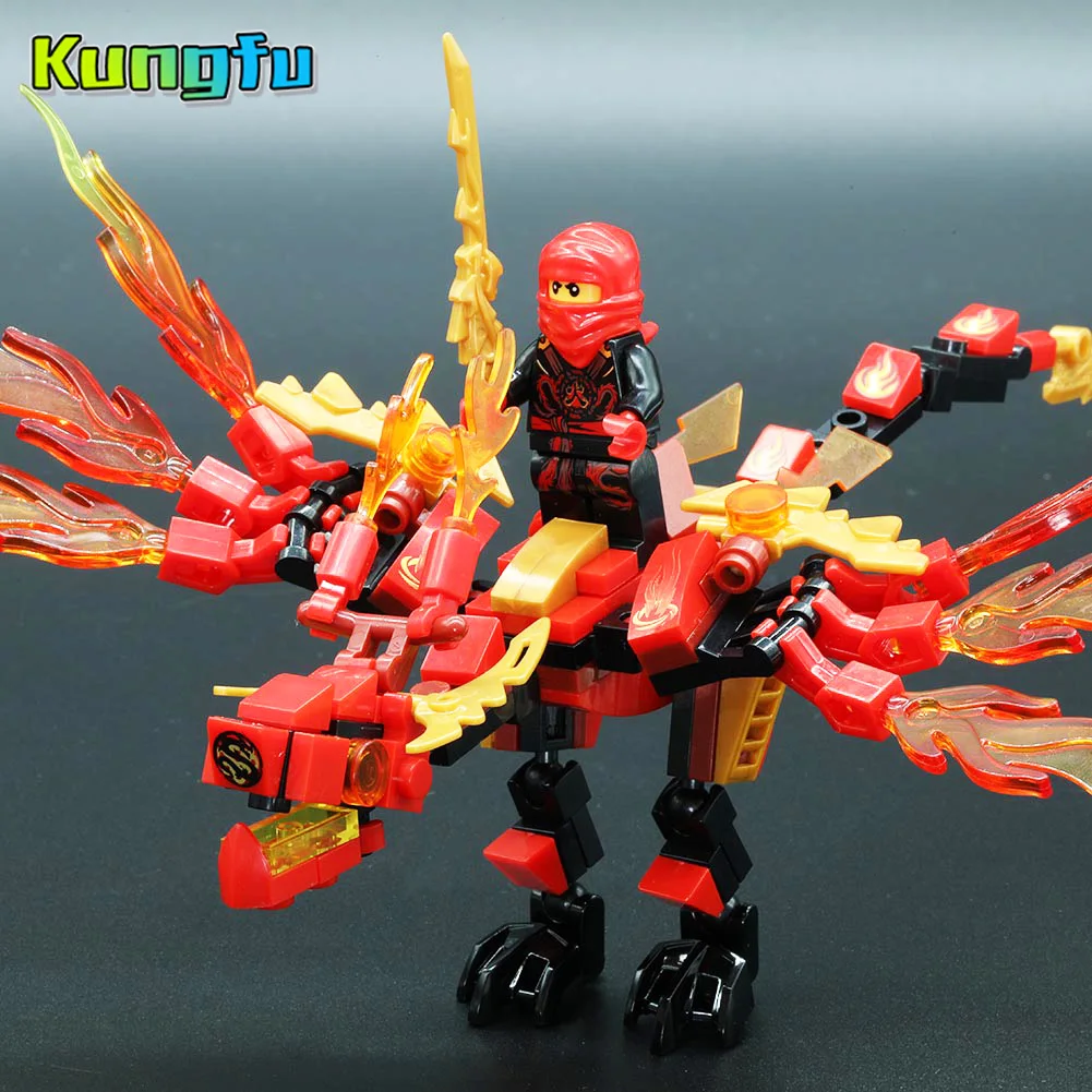 

Single LegoING Ninja dragon knights 4 color motocycle Model Building Blocks Figures Compatible Legoes kids Toys playmobils Gifts