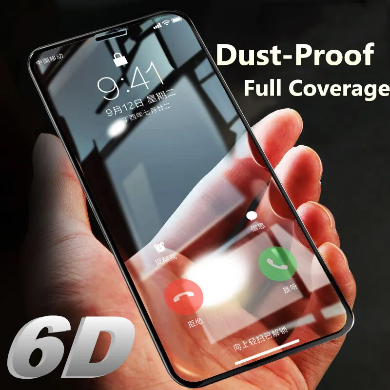 6D изогнутые края Премиум для Apple iPhone X 10 пыленепроницаемое стекло закаленное