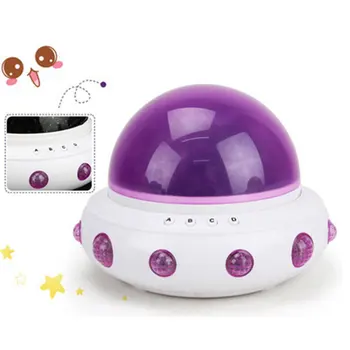 

Creative UFO Shape Starry Star Night Light Projection Romantic Rotate LED Battery Table Lamp for Baby Kids Sleeping Drop Ship