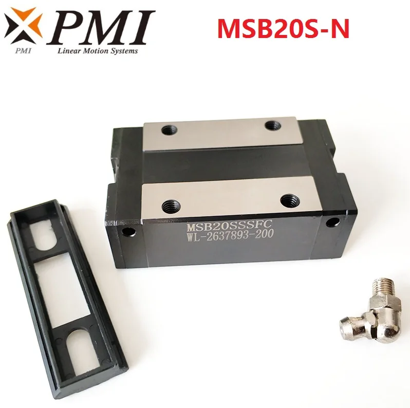 

2pcs Original Taiwan PMI MSB20S MSB20S-N MSB20SSSFC N linear guideway slide block Carriage for CO2 laser machine CNC router