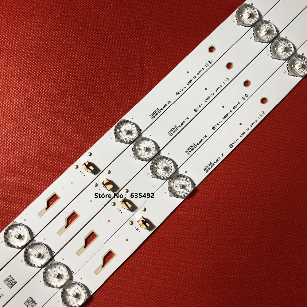 

100% New LED Backlight strip For Toshiba 32L1500C strip 4C-LB320T-HR4 32HR332M06A0 V5 screen LVW320CSDX 1pcs=6led 524mm