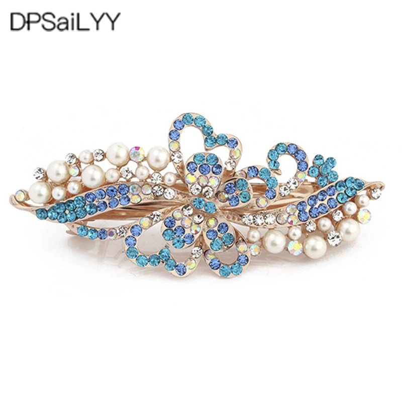

3 PC Headwear Hot Sale Crystal Rhinestone Hair Pins and Clips for Girls Pearl Alloy Hair Claw Barrettes Accessories for Women