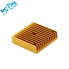 5pcs/lot Gold Heat Sink 40*40*11mm Part For MK7 MK8 Fan 3D Printers Part Heated Aluminum Fins Heatsink Accessories Golden Sinks