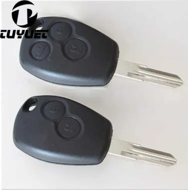 10PCS 2 3 Buttons Replacement Car Remote Key Shell for Renault with Uncut Blade FOB Key Blanks Case