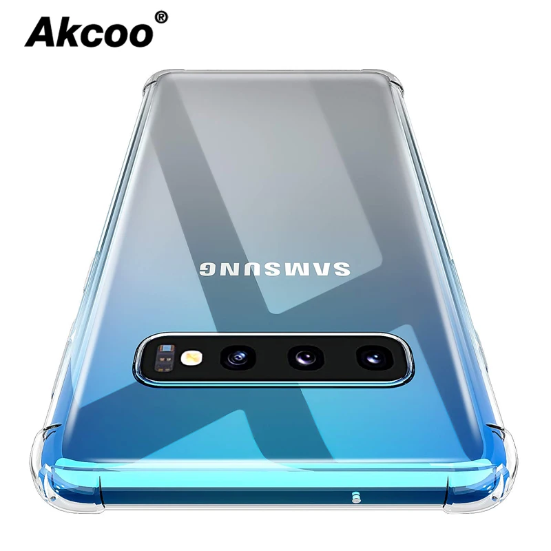 

Akcoo S10 Plus Cases with Anti-Scratch Reinforced Corner Protection Bumper for Samsung Galaxy S8 9 Plus 10e Rugged Cover case