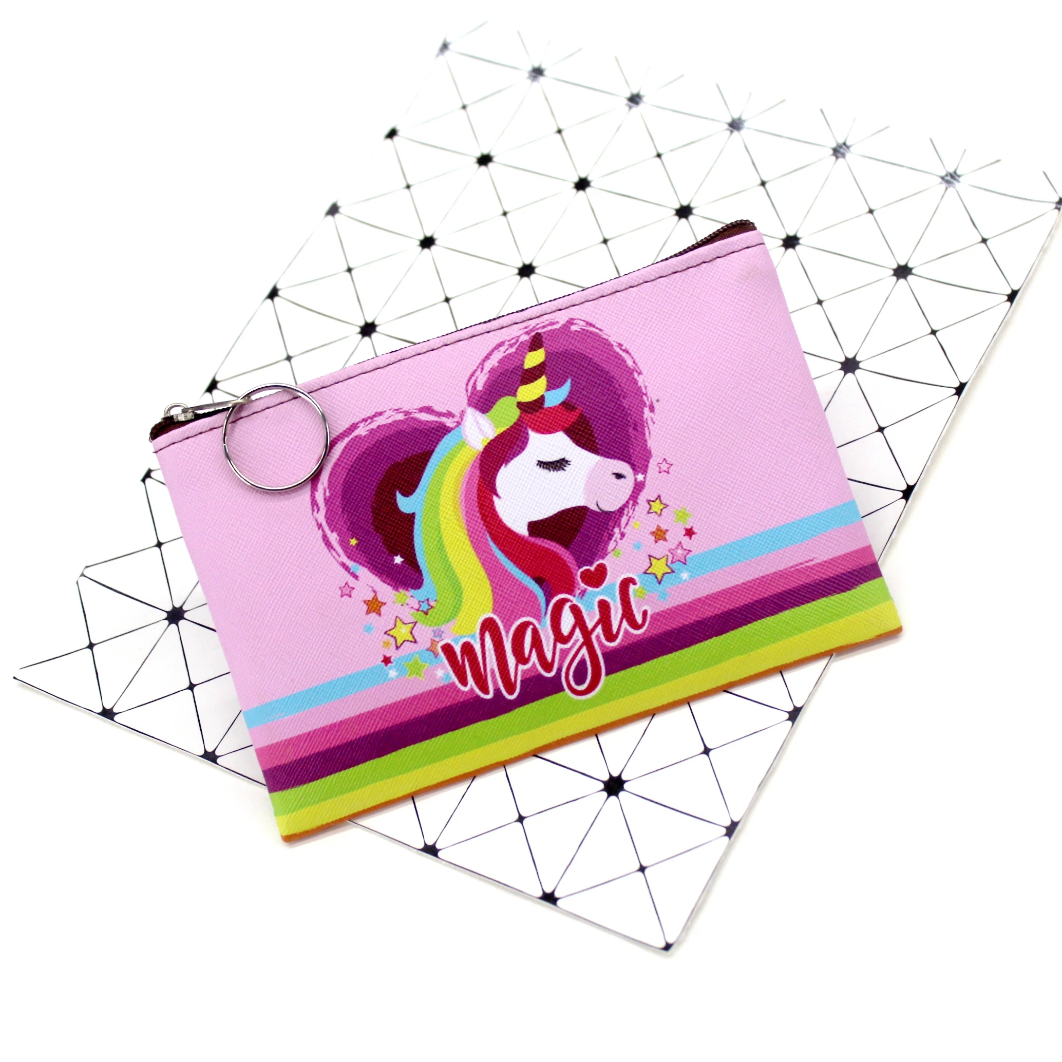Unicorn 3 Мультяшный единорог, кошельки для монет, женские мини-кошельки, милый держатель для карт, Дамский ключ, сумки для денег для девочек, кошелек для девочек, Детский кошелек - Цвет: Unicorn 3